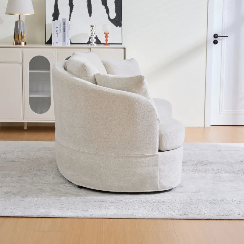 Celeste Curved Chenille Loveseat