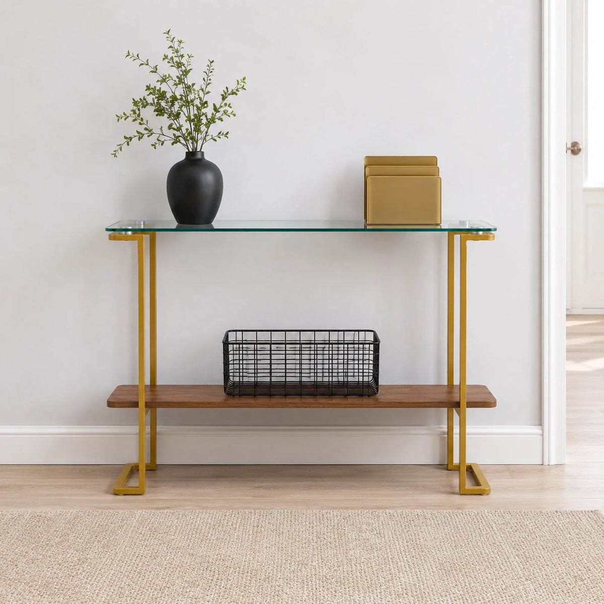 Cavelle Glass Console Table