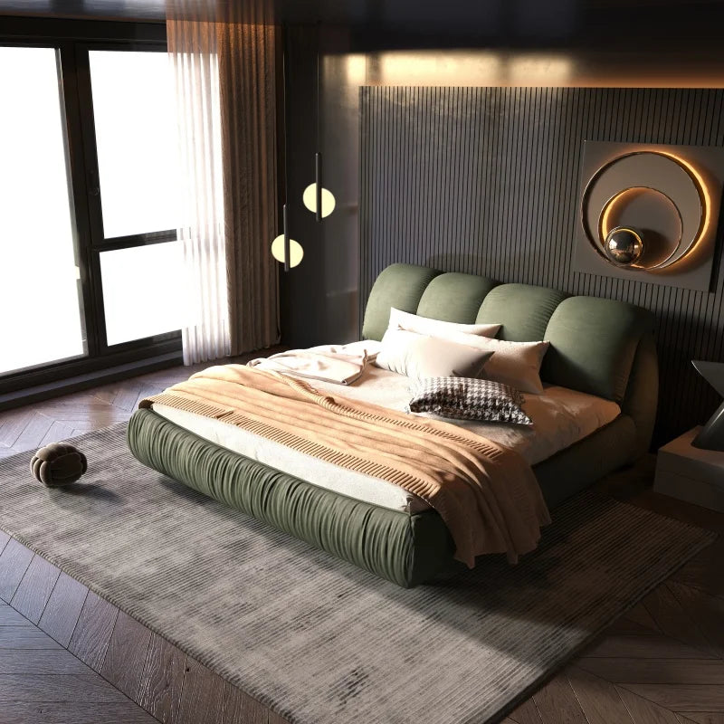 Obsidian Crown Upholstered Bed