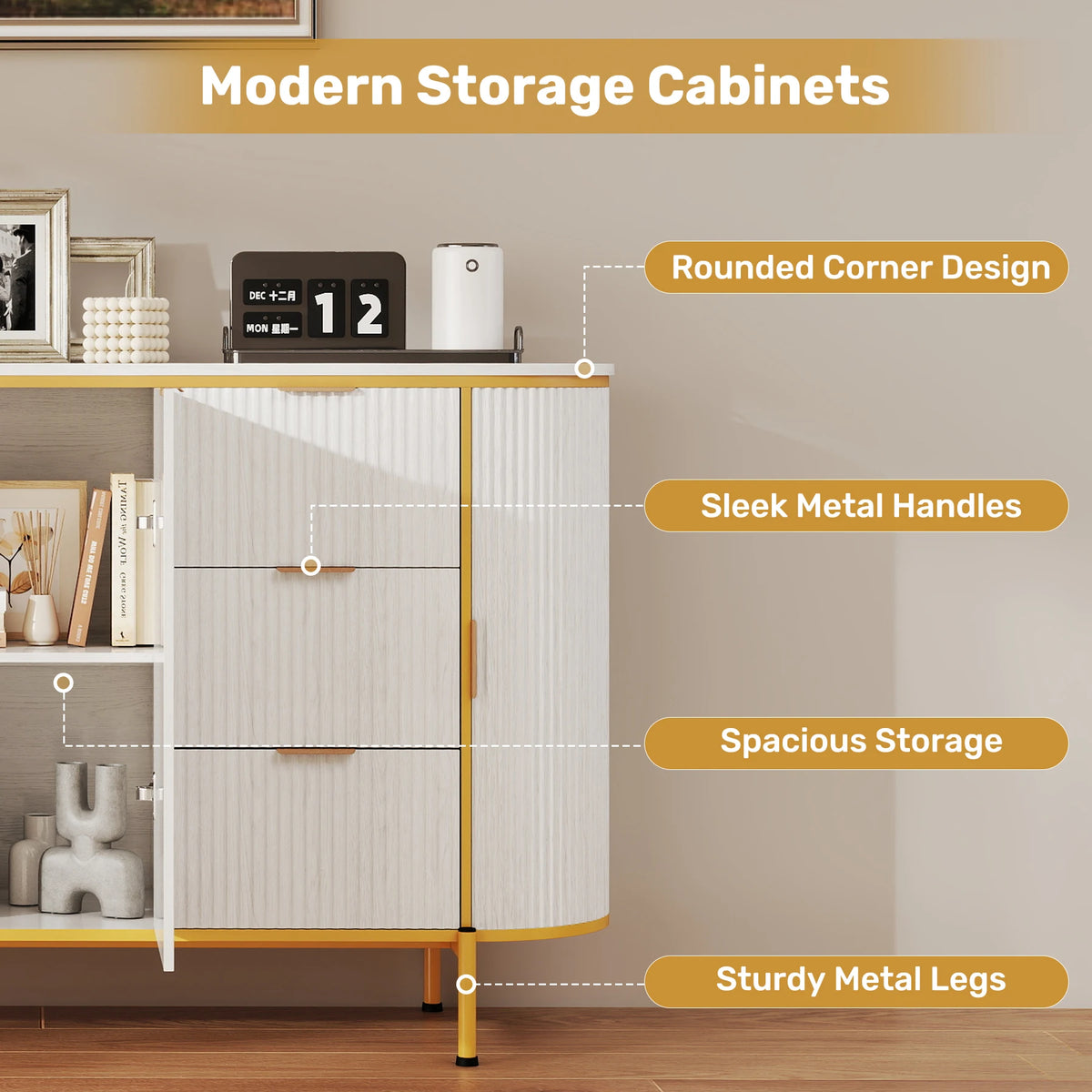 Liora Curved Accent Cabinet