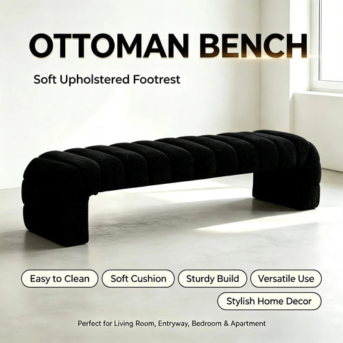 Aveline Channel-Tufted Bench
