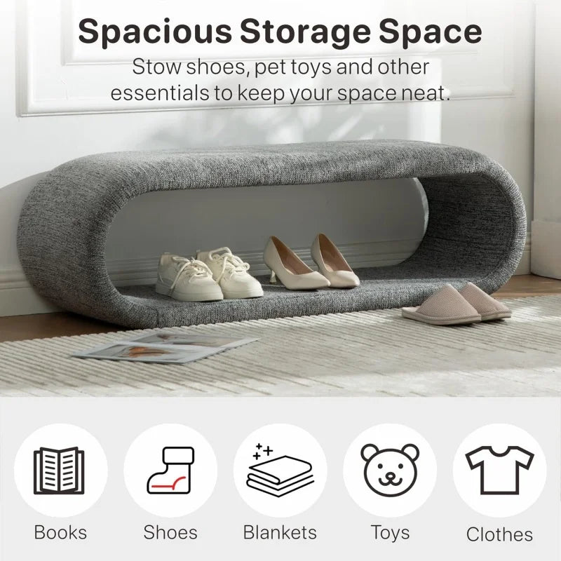 Orelle Open-Shelf Bench