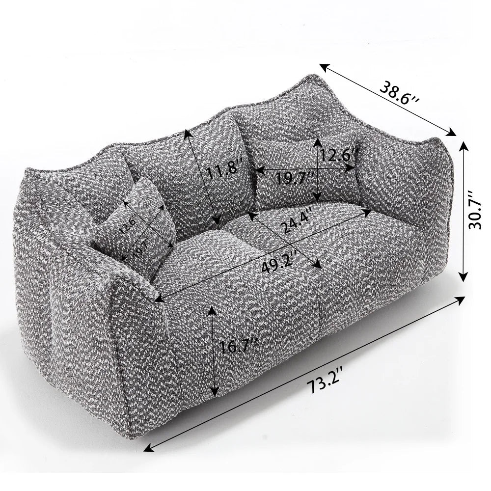 Nola Chenille Boneless Loveseat