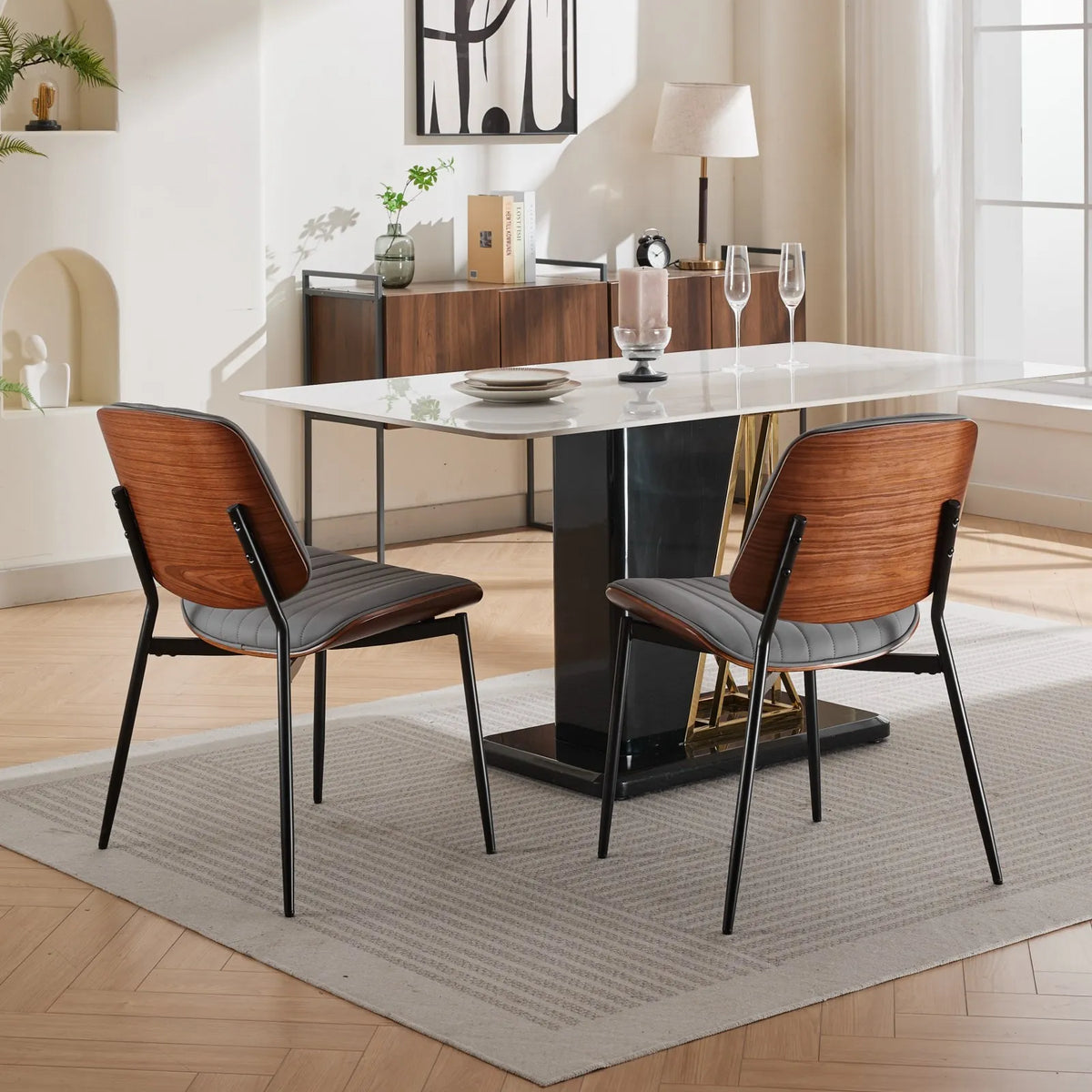 Siena Leather Dining Chairs – Set of 2