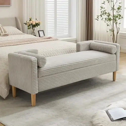 Elvarenae Corvelle Corduroy Storage Bench