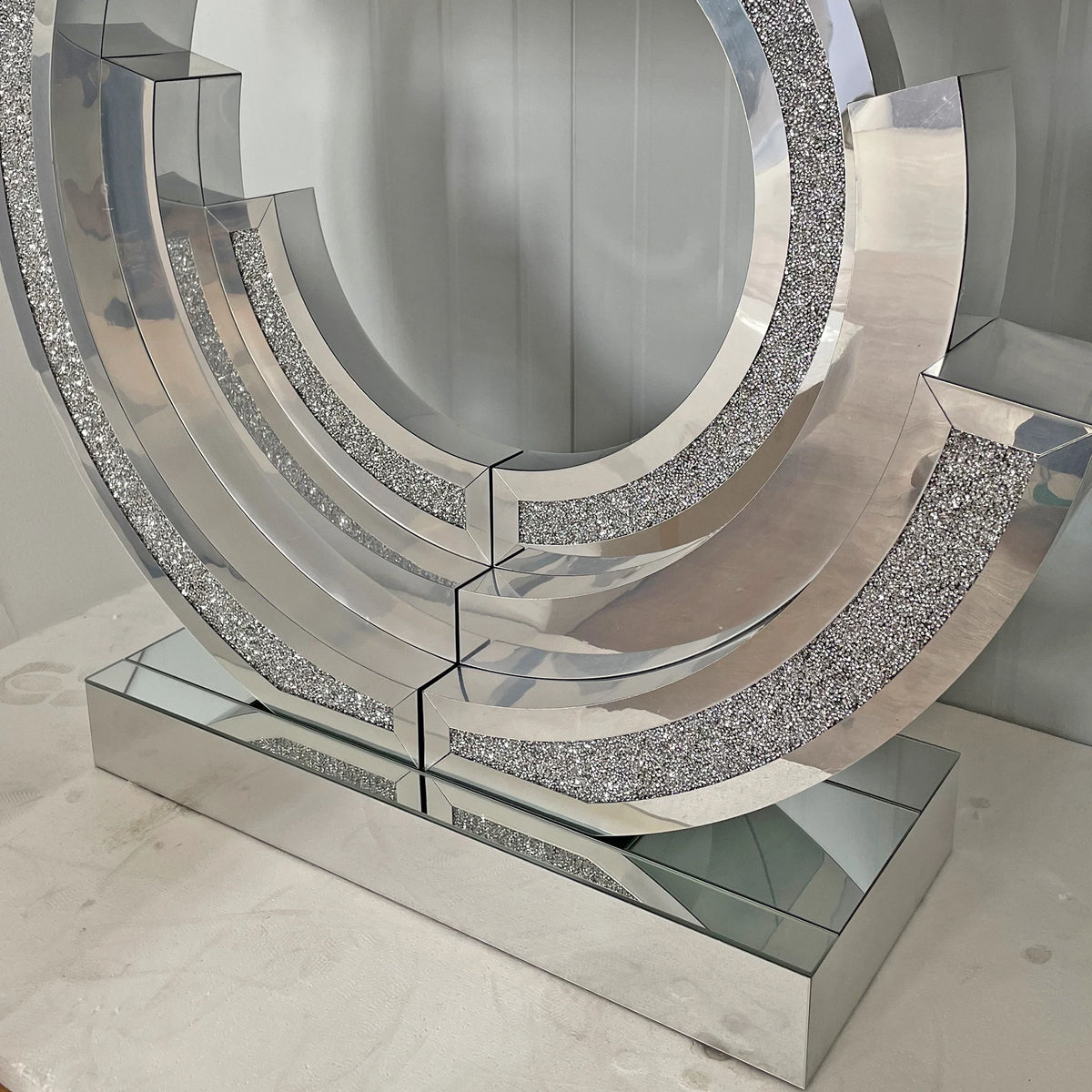 Aurelle Mirrored Console Table