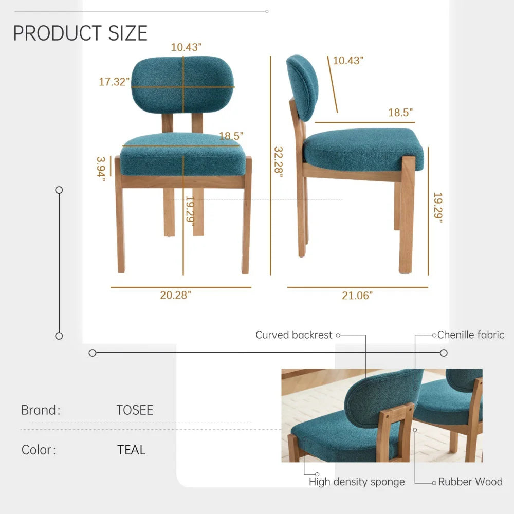Odette Wood Dining Chairs – Set of 2