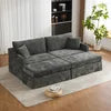Mireya Chenille Sofa Set with Two Ottomans