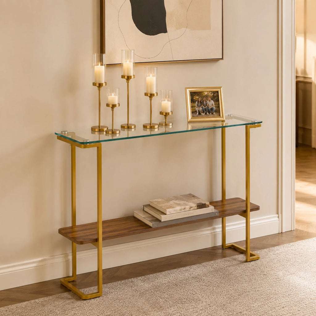 Cavelle Glass Console Table