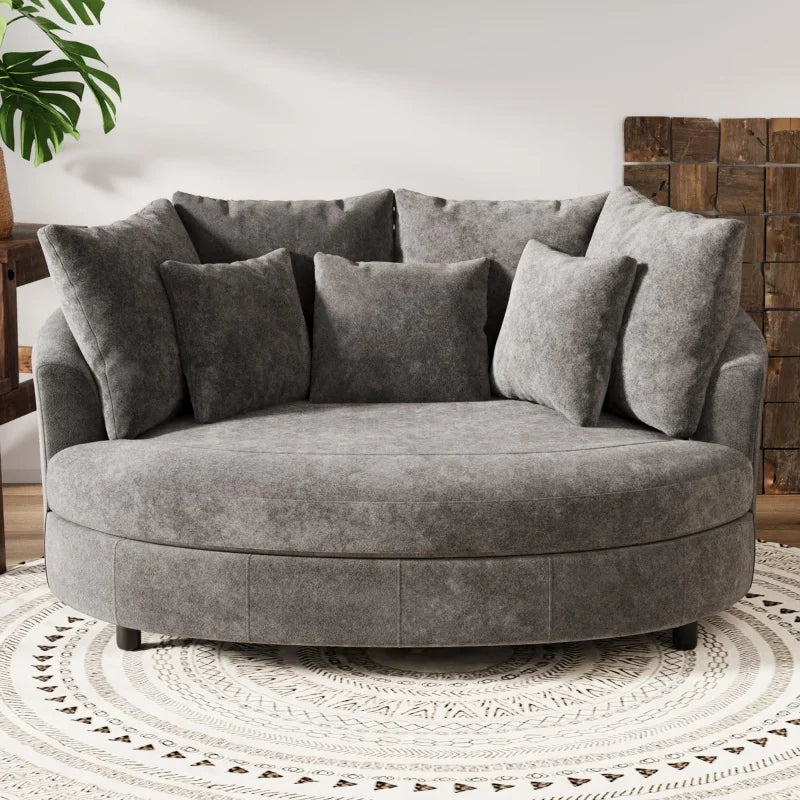 Odette Oversized Chenille Barrel Chair