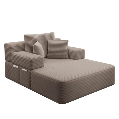 Lyra Corduroy Convertible Chaise
