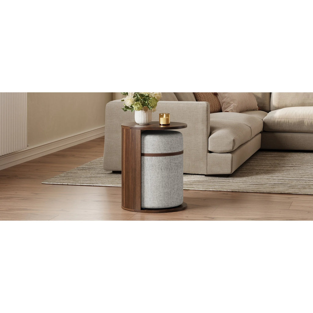 U-Can Pull-out Combo End Table, Multi-use for Living Room Sofa Side