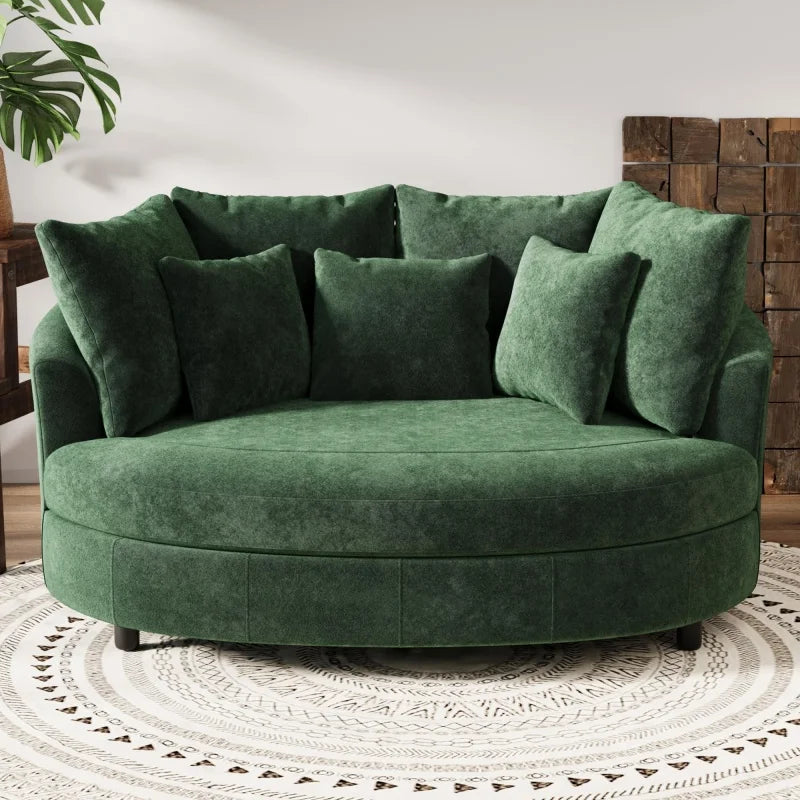 Odette Oversized Chenille Barrel Chair