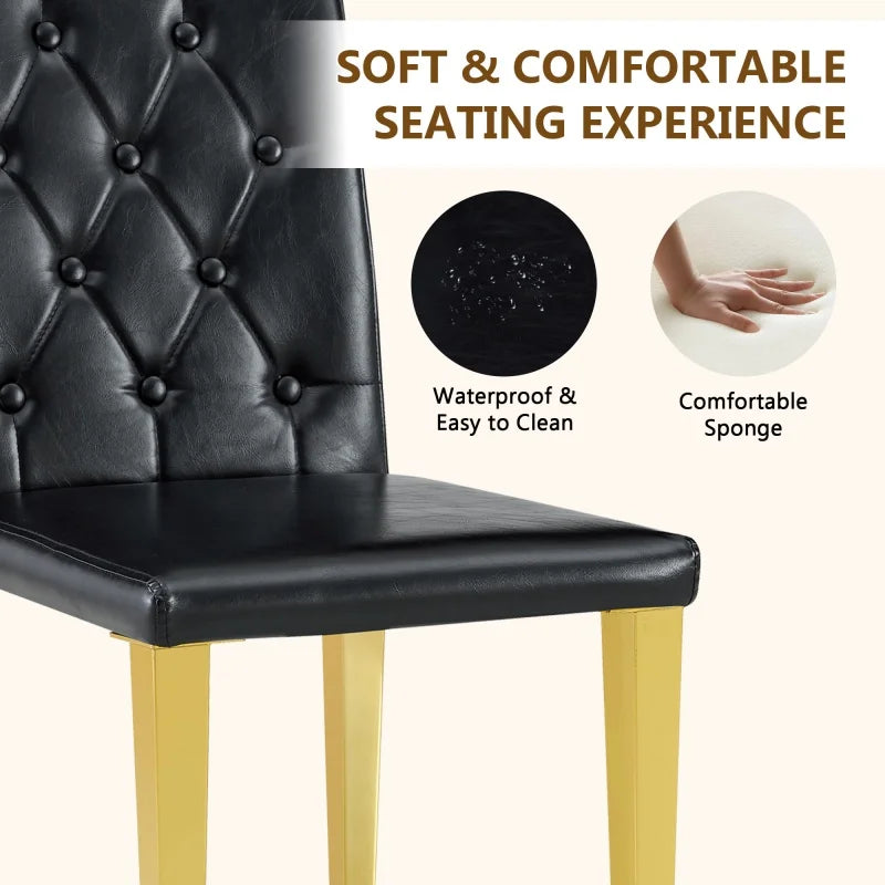 Liora Upholstered Dining Chairs – Set of 4