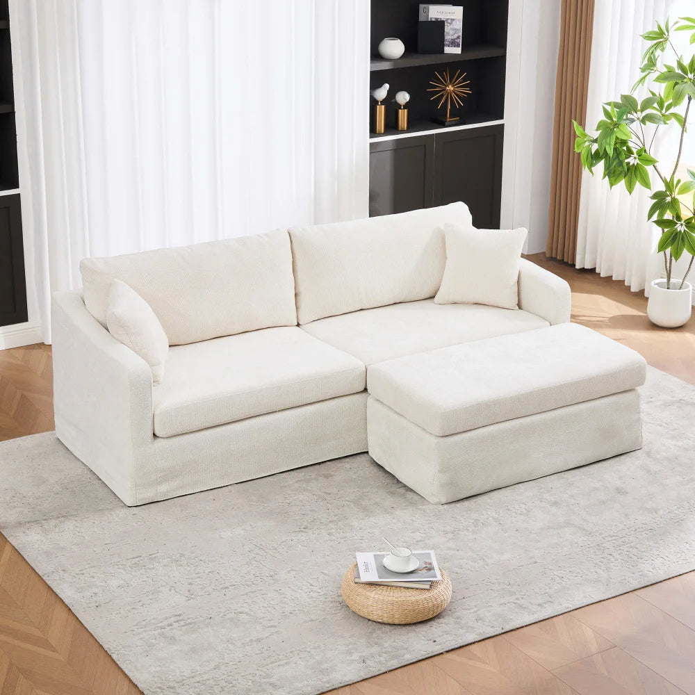 Mirelle Chenille Sofa & Ottoman Collection
