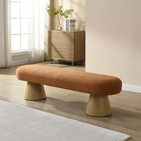 Elvarenae Orienne Bouclé Pedestal Bench