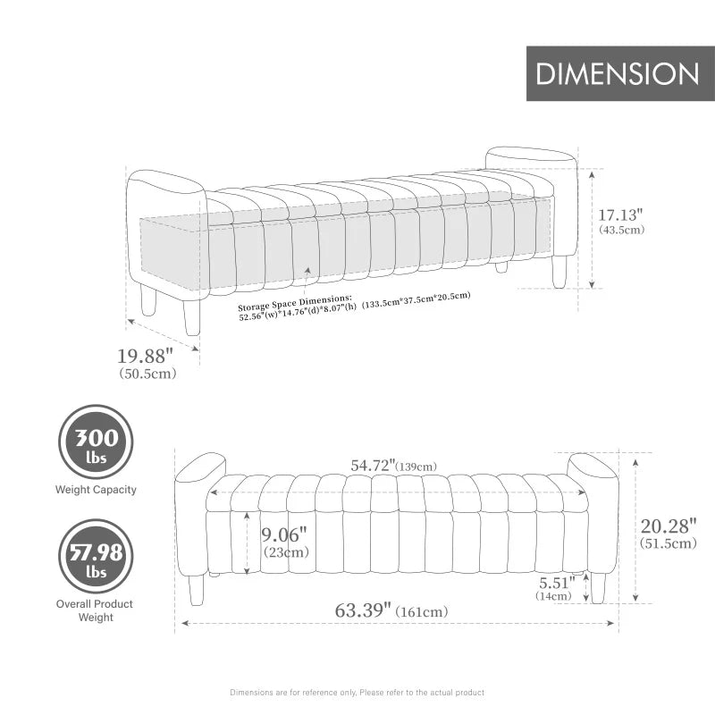 Ondelle Wave Storage Bench