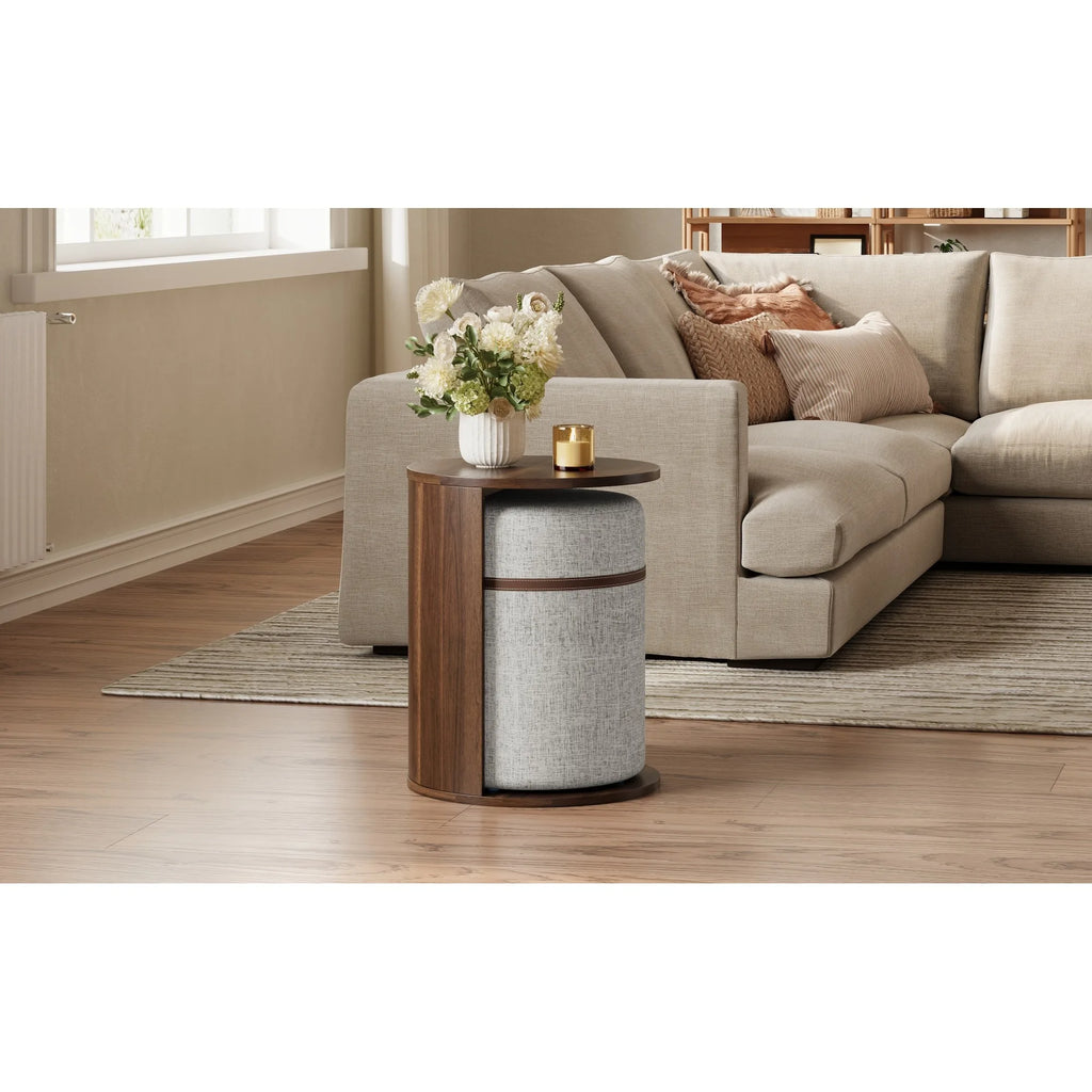 U-Can Pull-out Combo End Table, Multi-use for Living Room Sofa Side
