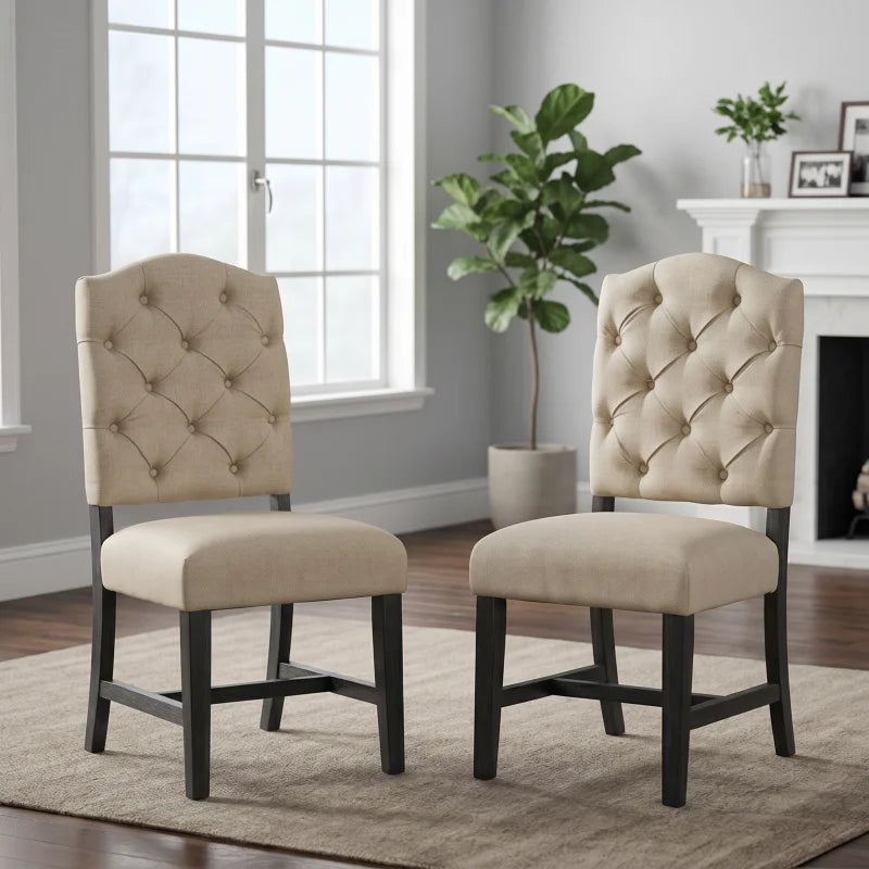 Celeste Tufted Dining Chairs – Set of 2