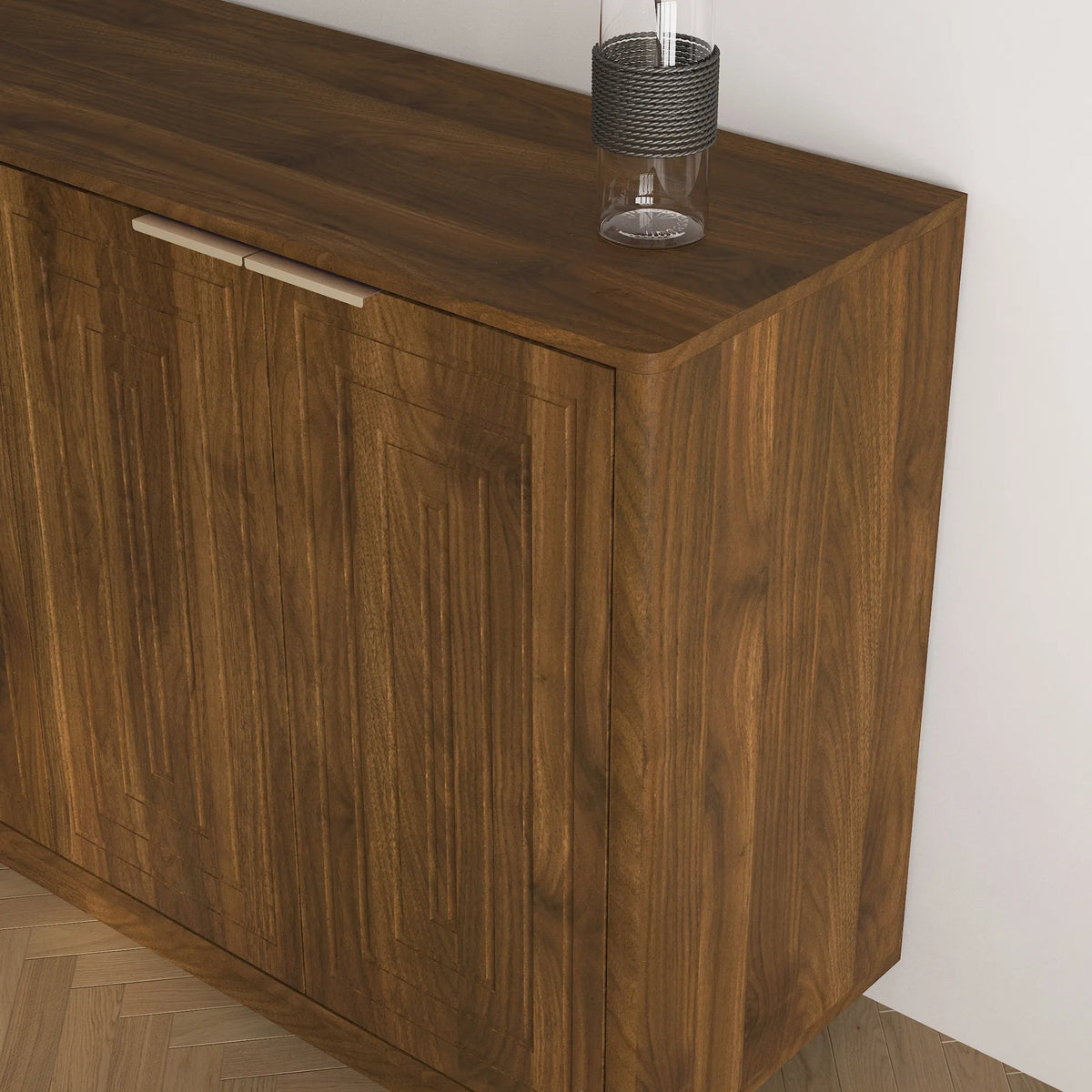 Caldera Fluted Sideboard — Wood Finish