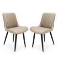 Aveline Leather Dining Chairs – Set of 2