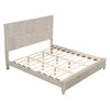 Fluted Wood Platform Bed