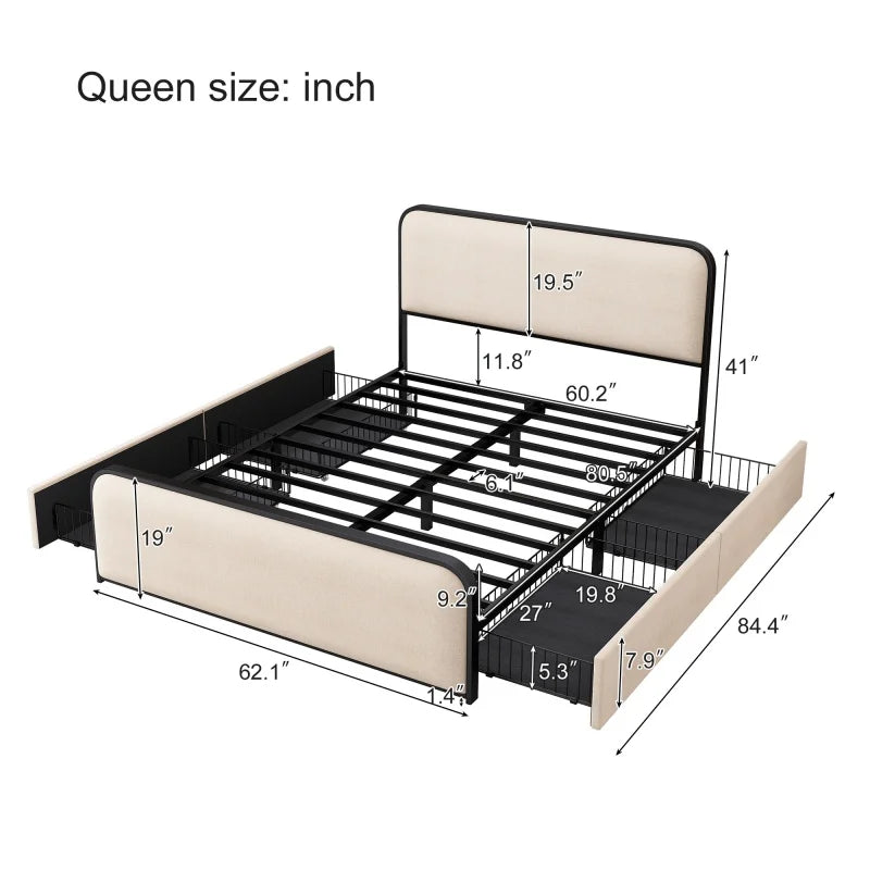 Calista Upholstered Storage Bed