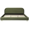 Curved Bouclé Platform Bed