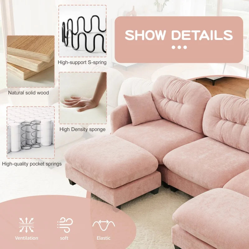 Rosalie Chenille Modular Sofa