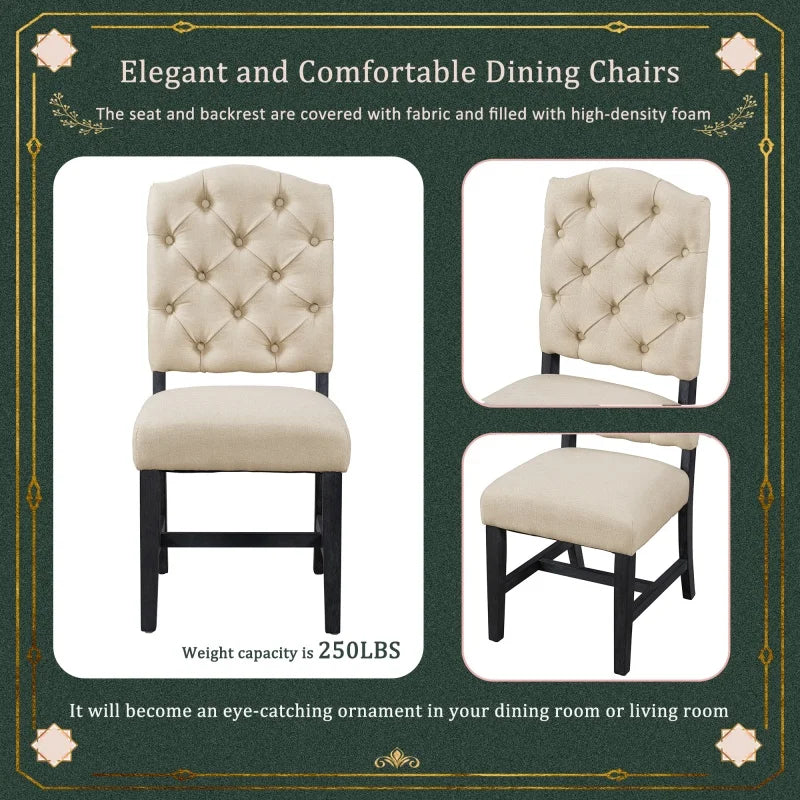 Celeste Tufted Dining Chairs – Set of 2