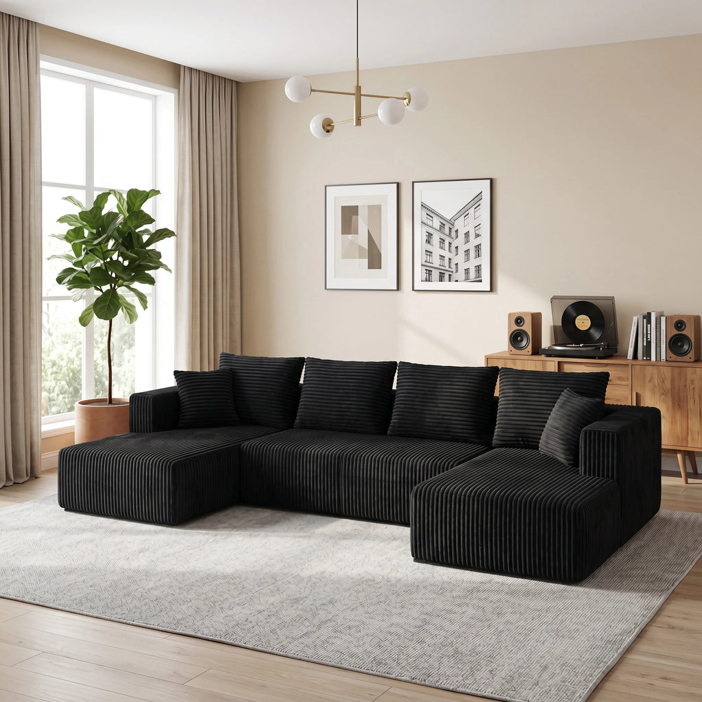 Vesper Corduroy U-Shaped Sectional