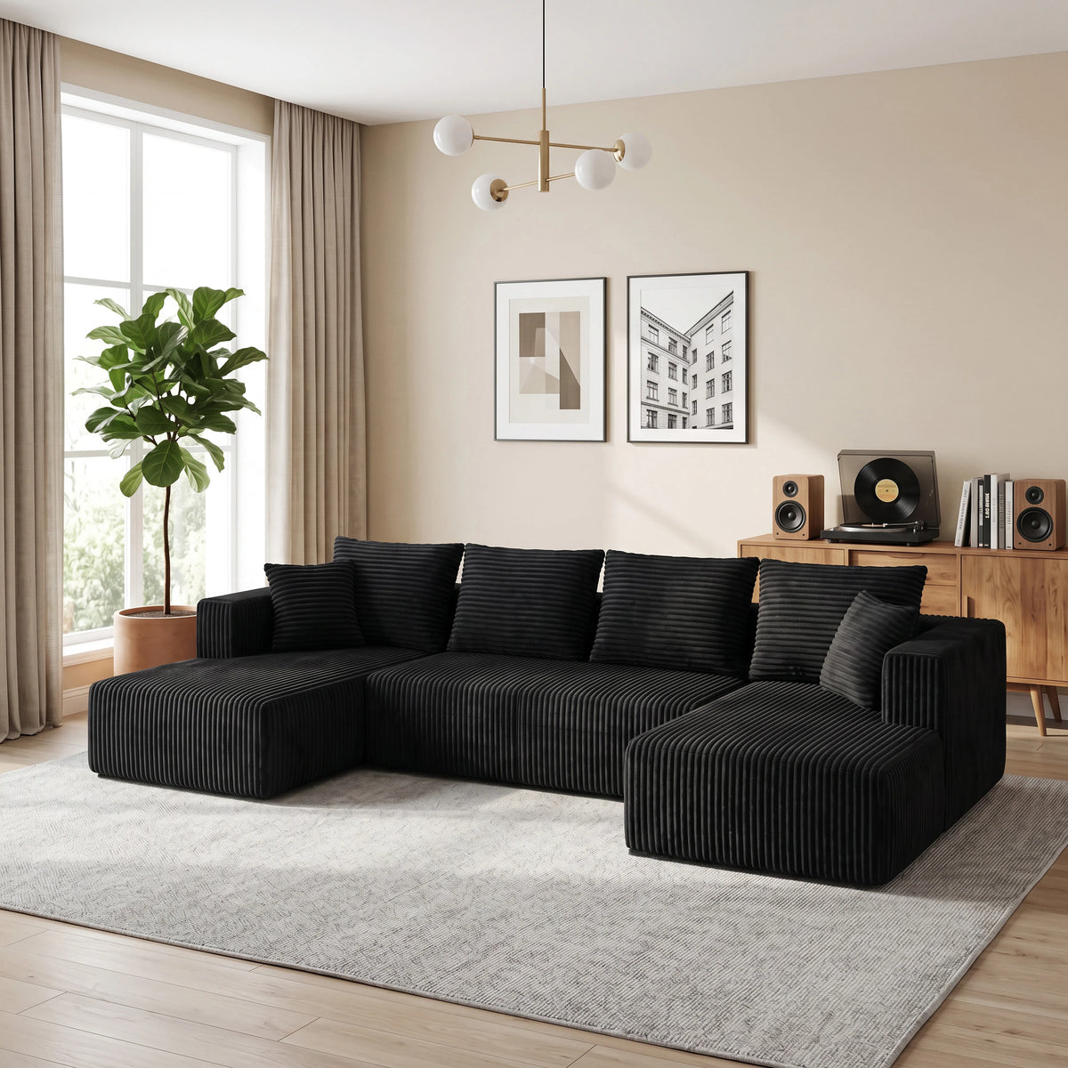 Vesper Corduroy U-Shaped Sectional
