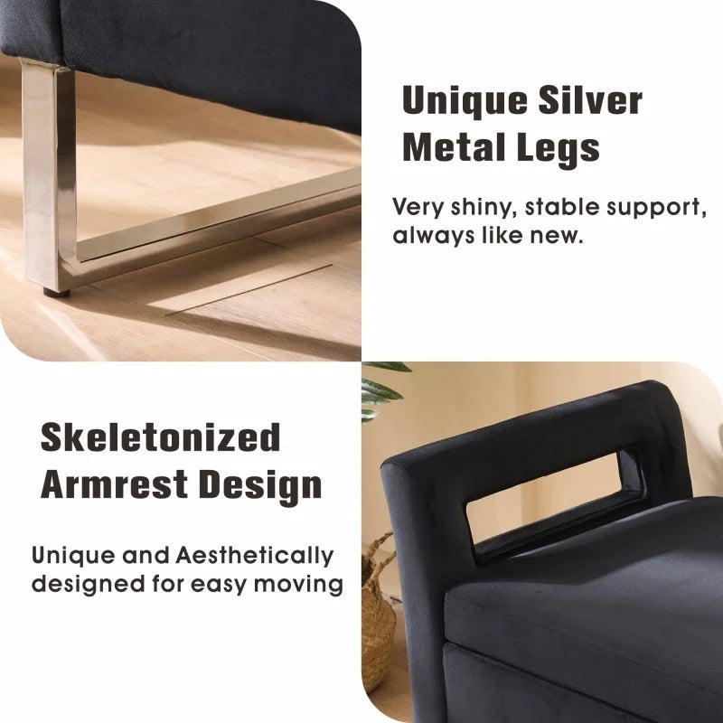 Elvarenae Celestine Velvet Storage Bench
