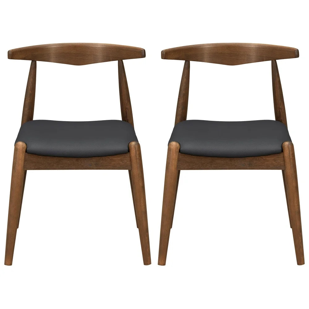 Bastien Rubberwood Dining Chairs – Set of 2
