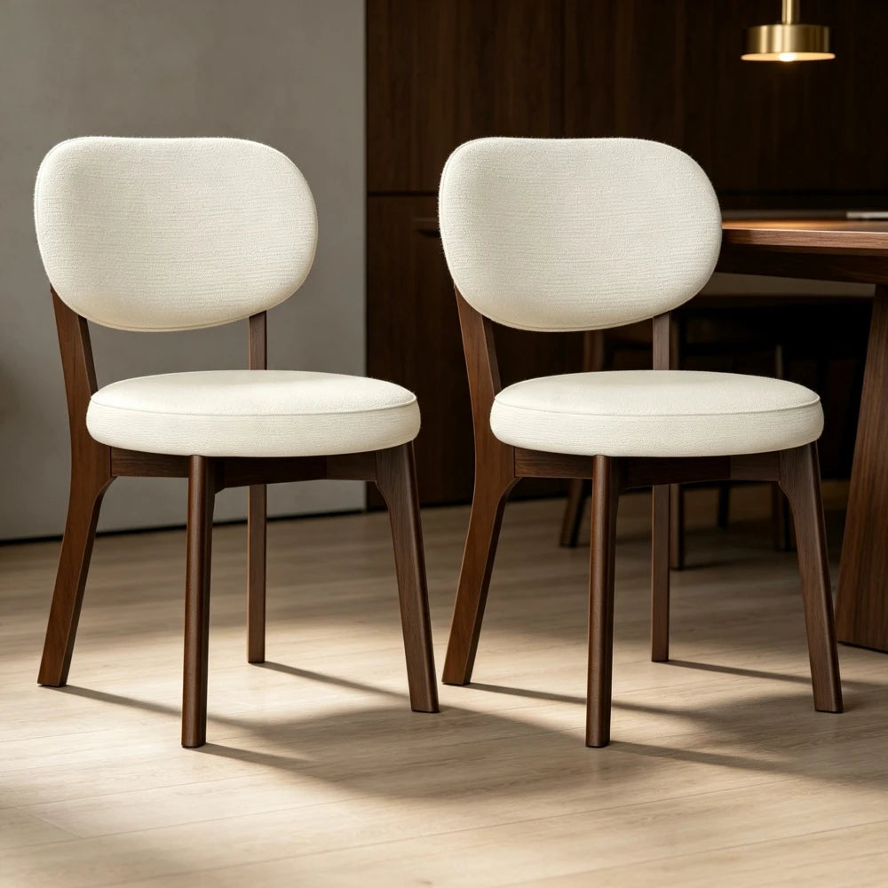 Mirelle Bouclé Dining Chairs – Set of 2