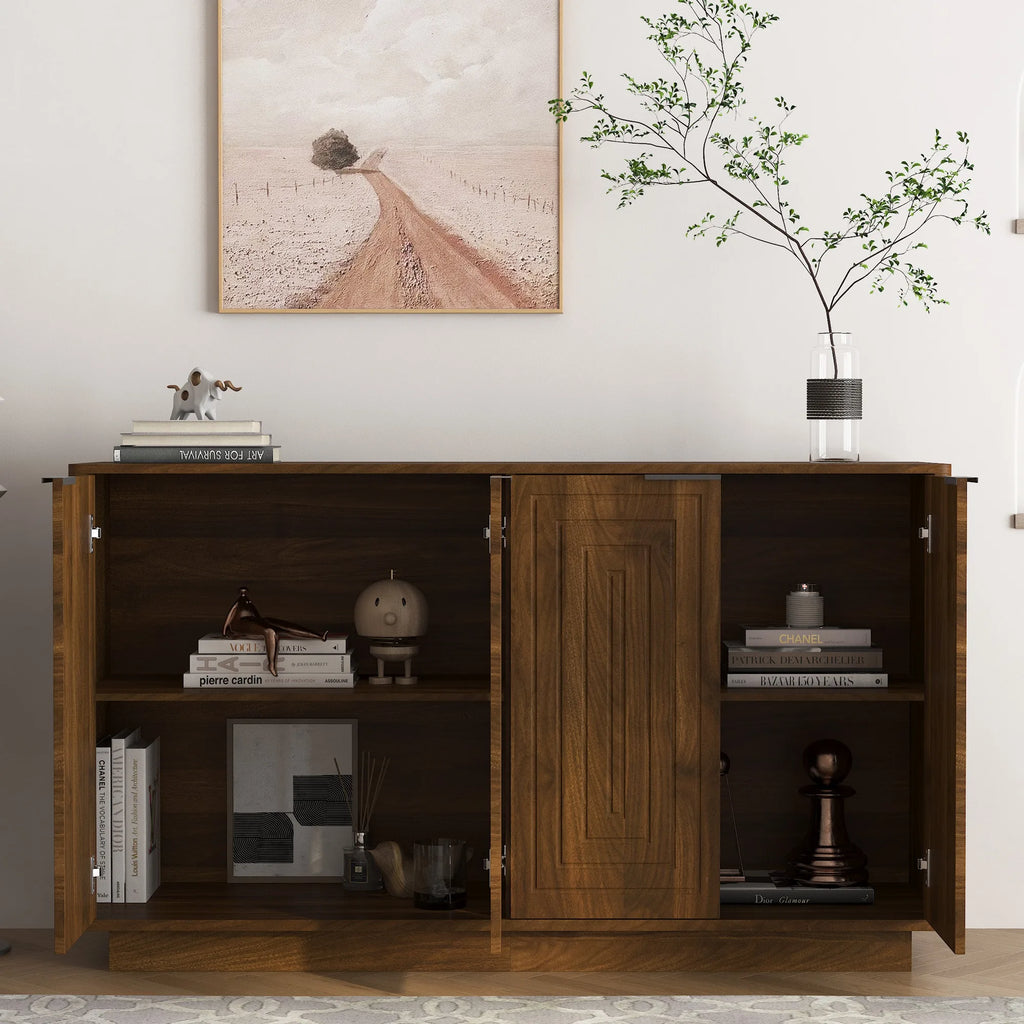 Caldera Fluted Sideboard — Wood Finish