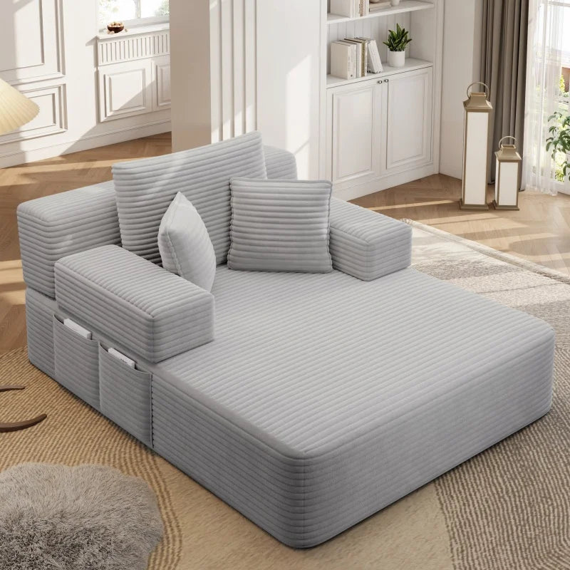 Lyra Corduroy Convertible Chaise