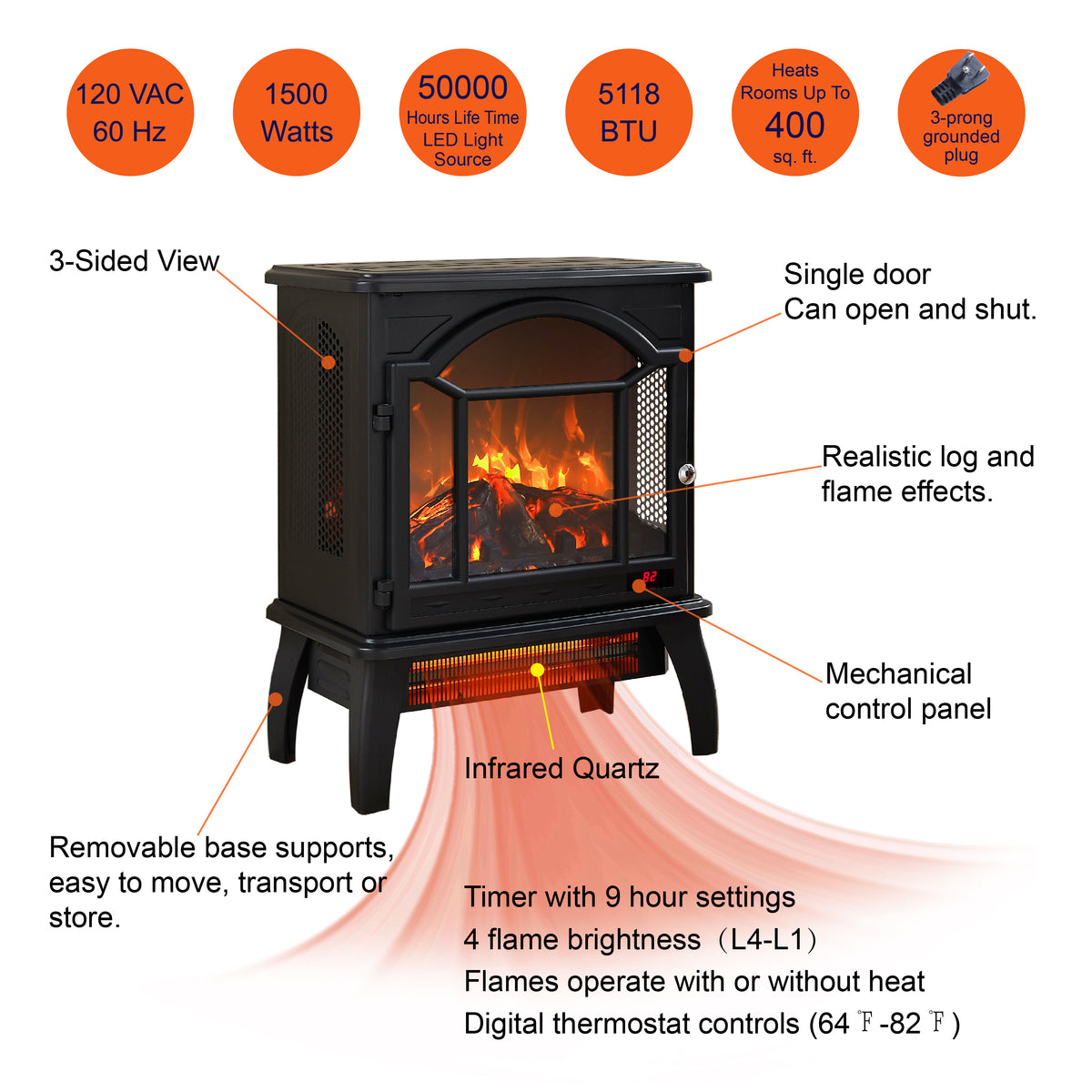 Black Stove Fireplace