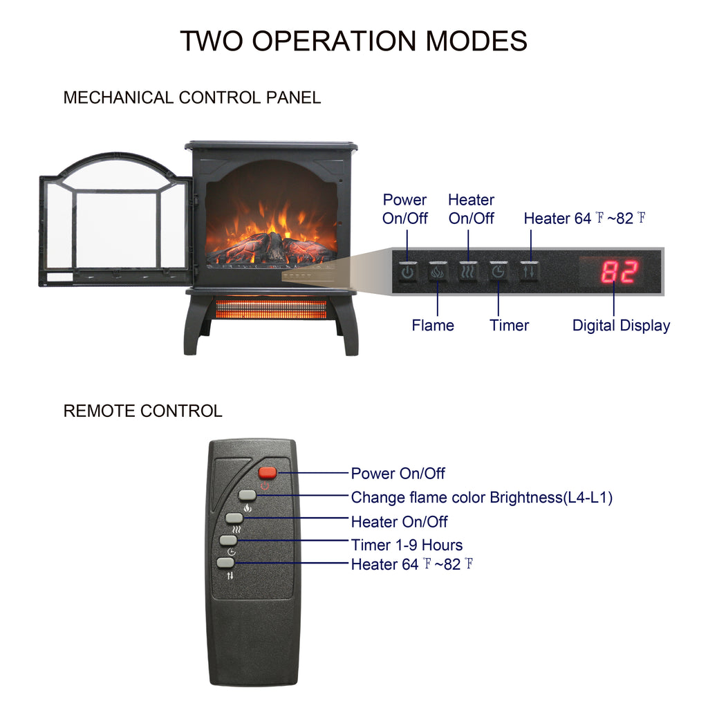 Black Stove Fireplace