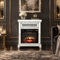Petite Silver Fireplace Mantel