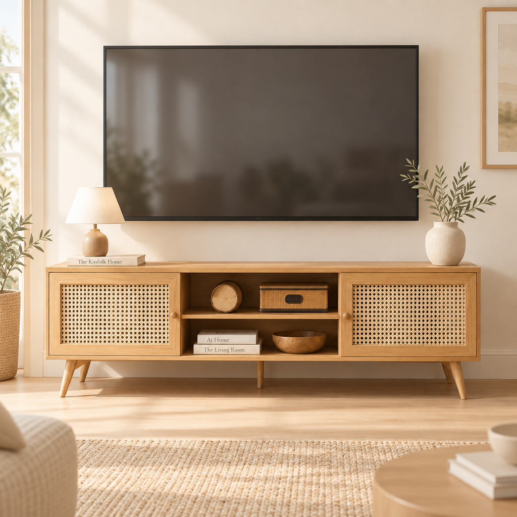 Rattan TV Console