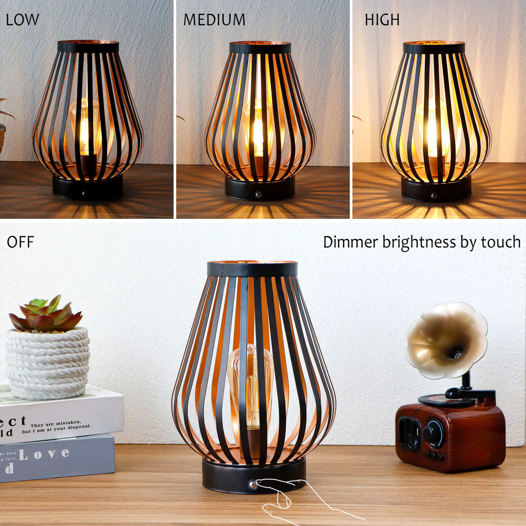 Rechargeable Teardrop Cage Lamp
