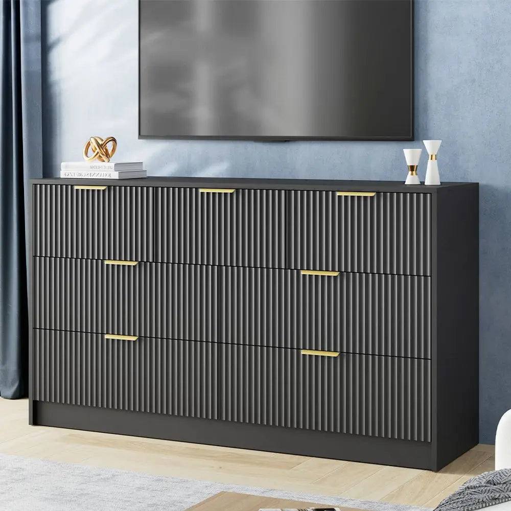 Plinth Fluted Seven-Drawer Dresser