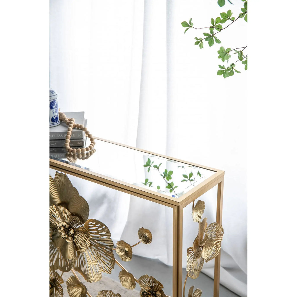 Florielle Gilded Console Table