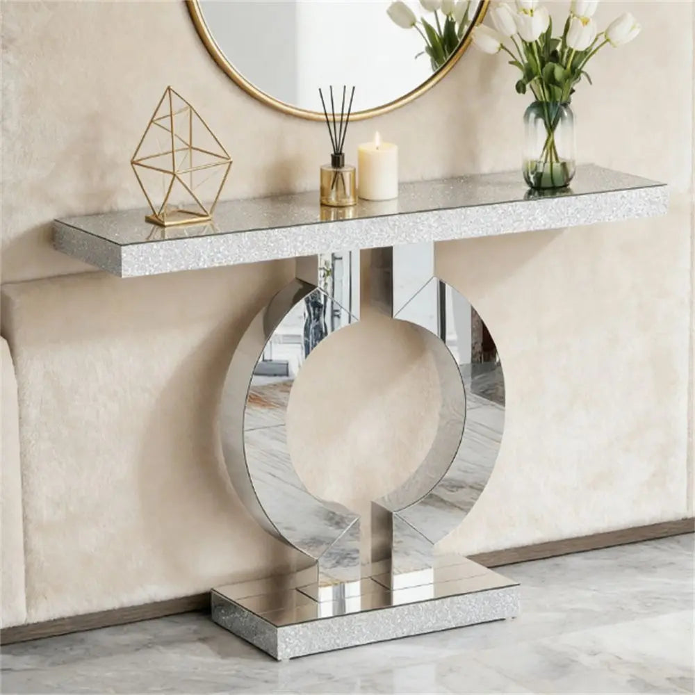 Oriana Reflective Console Table