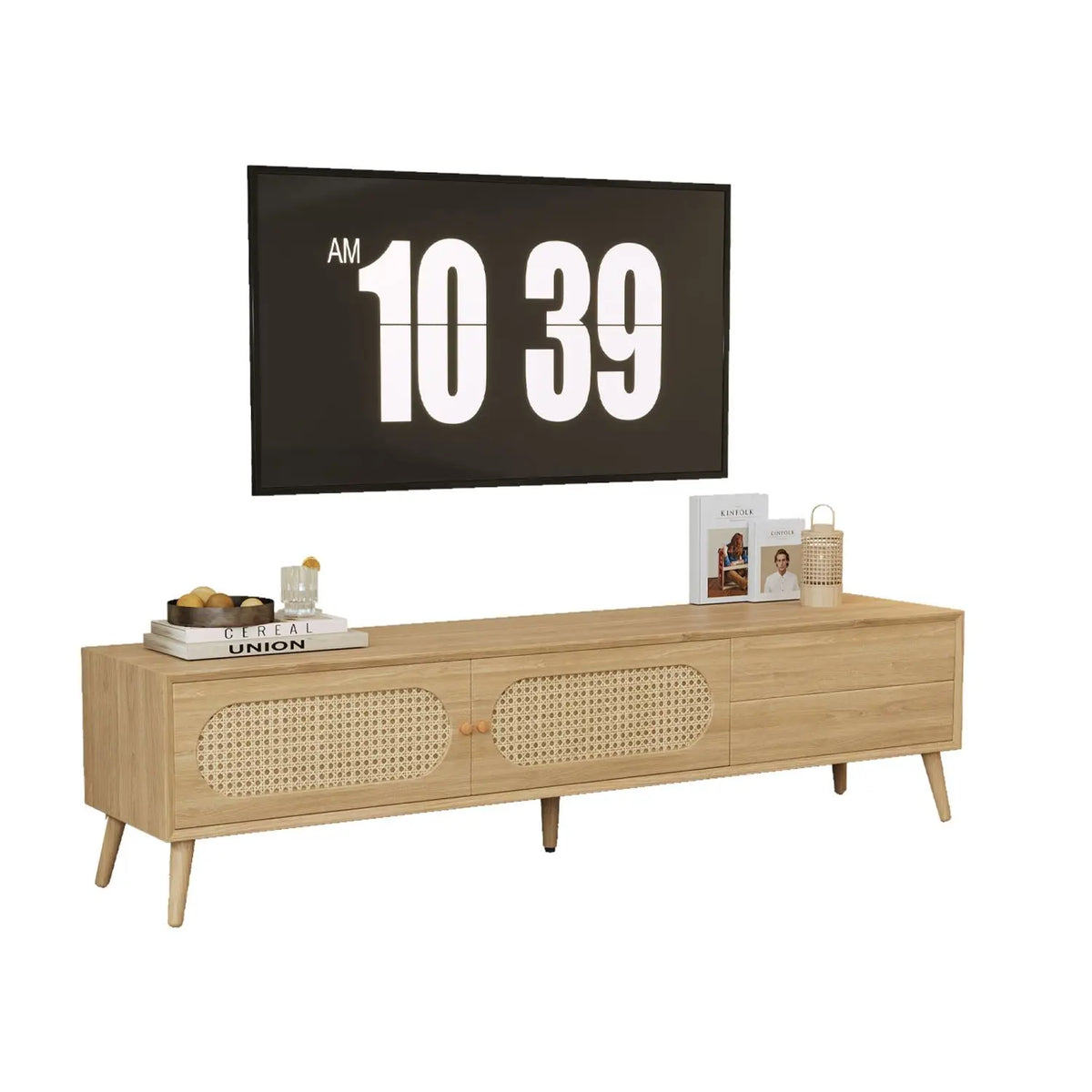 Natural Cane TV Console