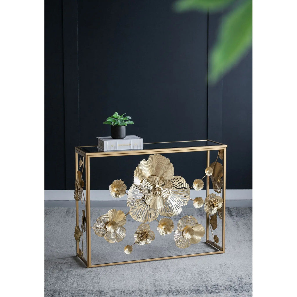 Florielle Gilded Console Table