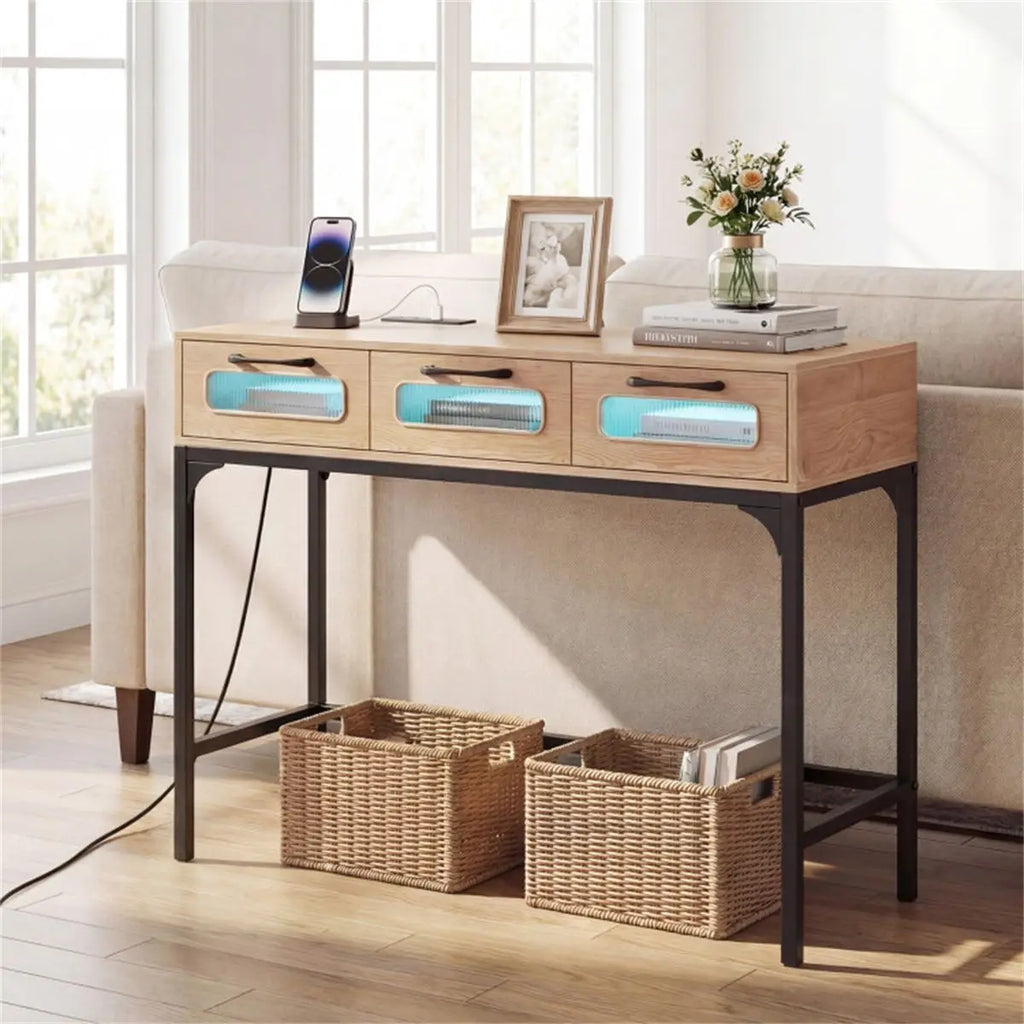 Luma Charging Console Table