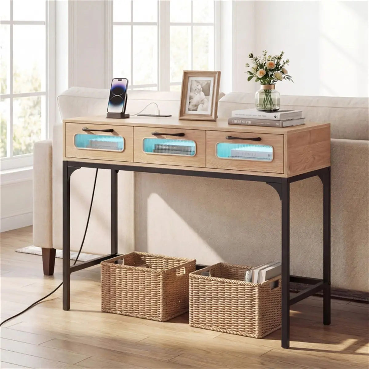Luma Charging Console Table