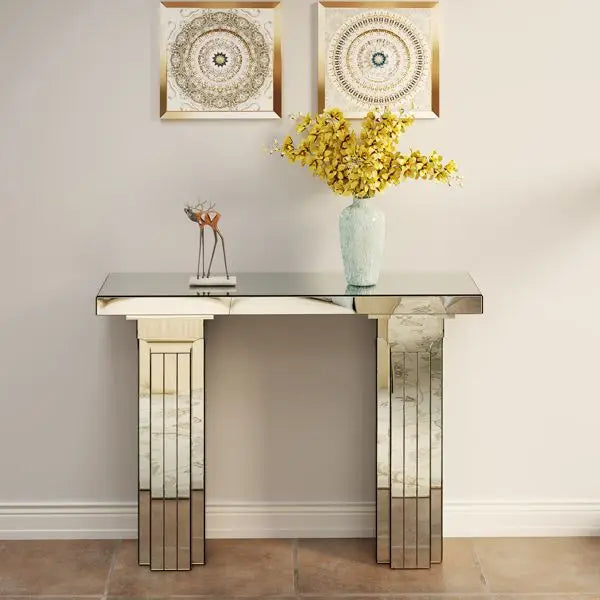 Lucienne Stepped Mirror Console Table